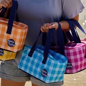 Foodland Purple Palaka Cooler Bag. NWT